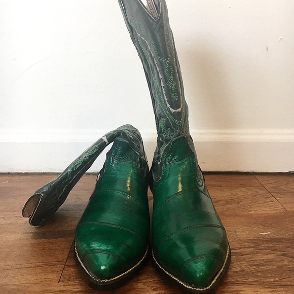 green cowgirl boots